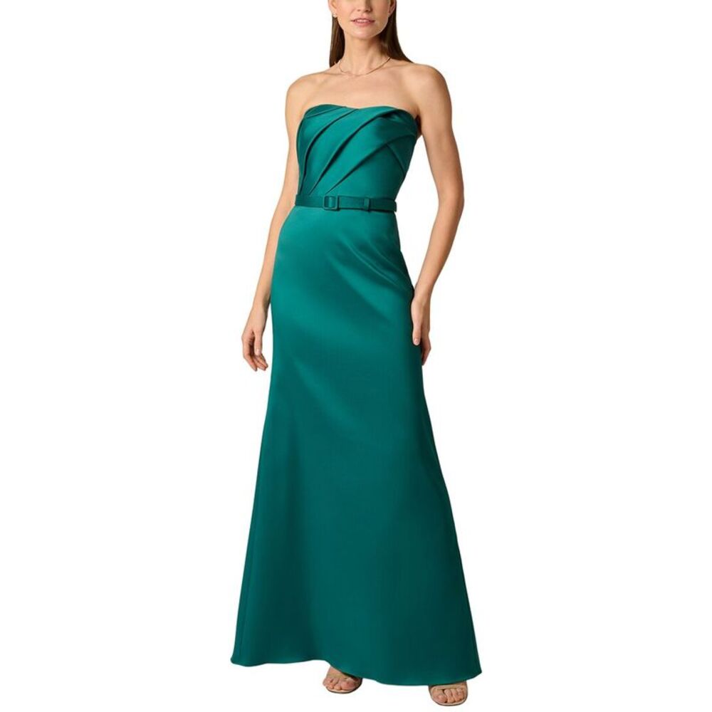 Aidan Mattox Womens Stretch Mikado Long Dress